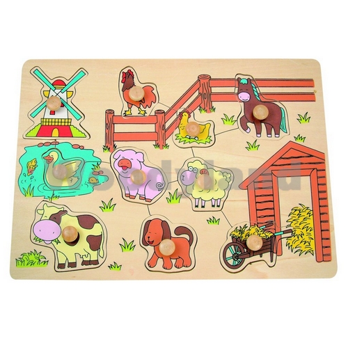 Woody Drevené puzzle na doske - 