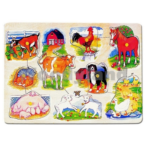 Woody Puzzle na doske - Farma s 