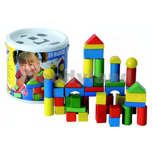 Woody Drevené kocky vo vedierku 