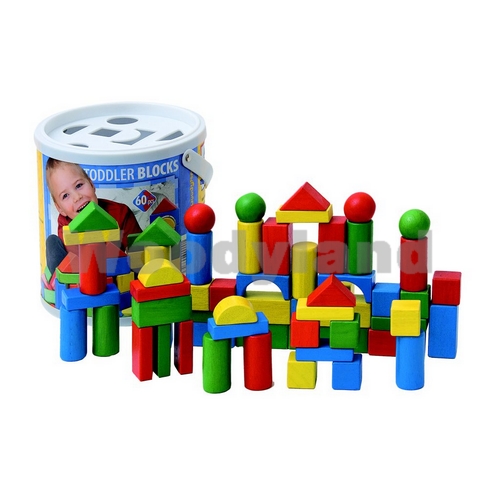 Woody Drevené kocky vo vedierku 