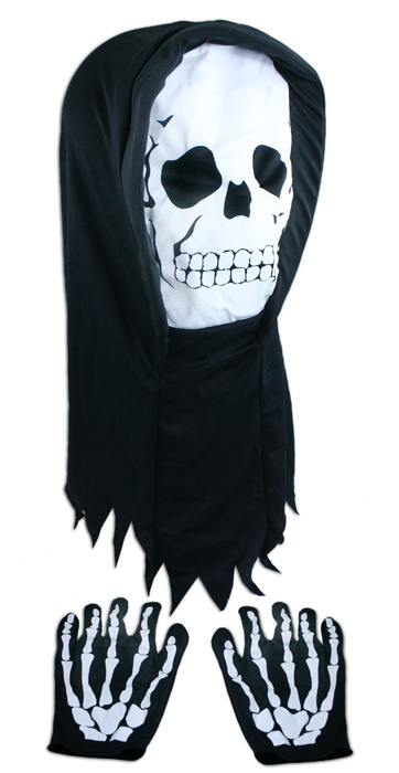 Maska na hlavu skeleton s rukavi