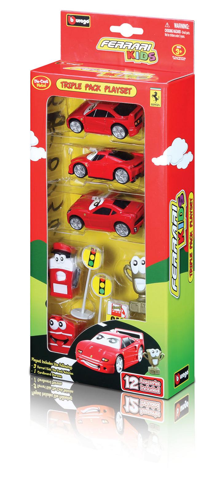 Bburago Ferrari Kids trojica aut
