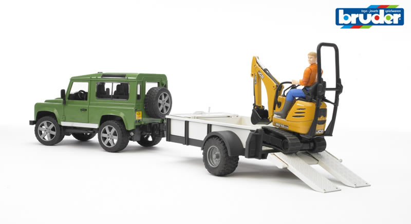 Bruder Land Rover s prívesom a J