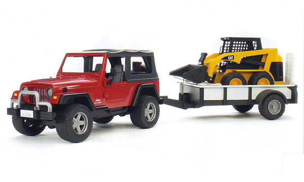Bruder Jeep Wrangler s prívesom 