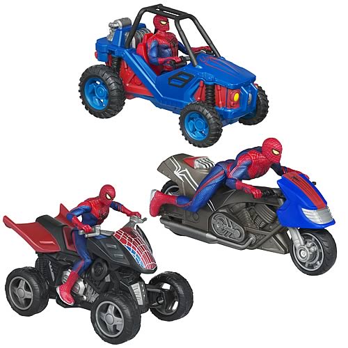 Spiderman s vozidlom na zotrvačn