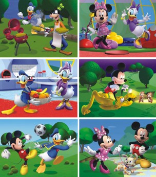Drevené kocky Mickey Mouse