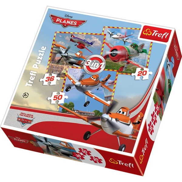 Planes - Lietadlá 3v1 puzzle