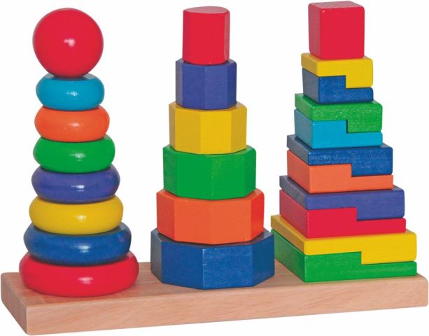 Set drevených skladacích veží 90