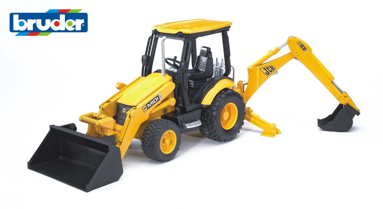 BRUDER  Traktor JCB Midi CX s če