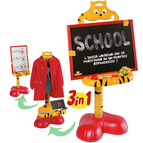 Detská tabuľa School cat 3v1 Far