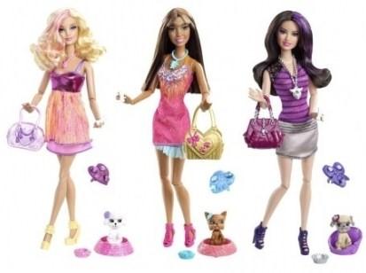 Barbie Fashionistas bábika a psí