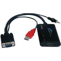 Redukcia z VGA+audio na HDMI