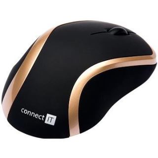 CONNECT IT bezdrôtová myš zlatá 