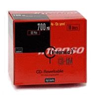 CD RW médium INTENSO 700MB 12spe