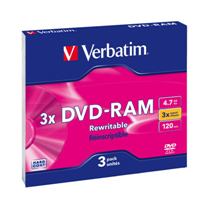 Verbatim DVD-RAM 4,7GB 3x, 3ks
