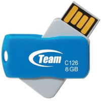 TEAM - C126 8GB white-blue USB 2