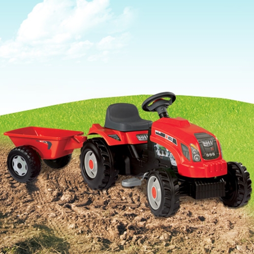 Šliapací traktor Bull s vlečkou 