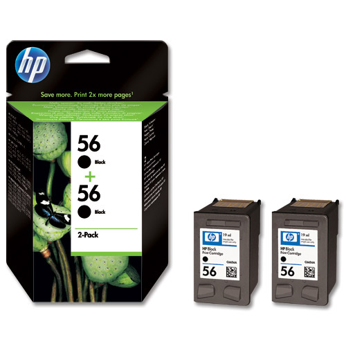 Atrament HP Ink No 56 černá DVOJ