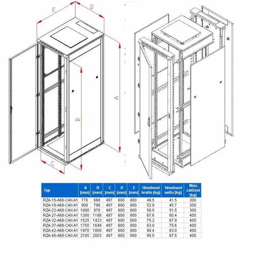 Rack Triton 19'' stojanový 32U/6