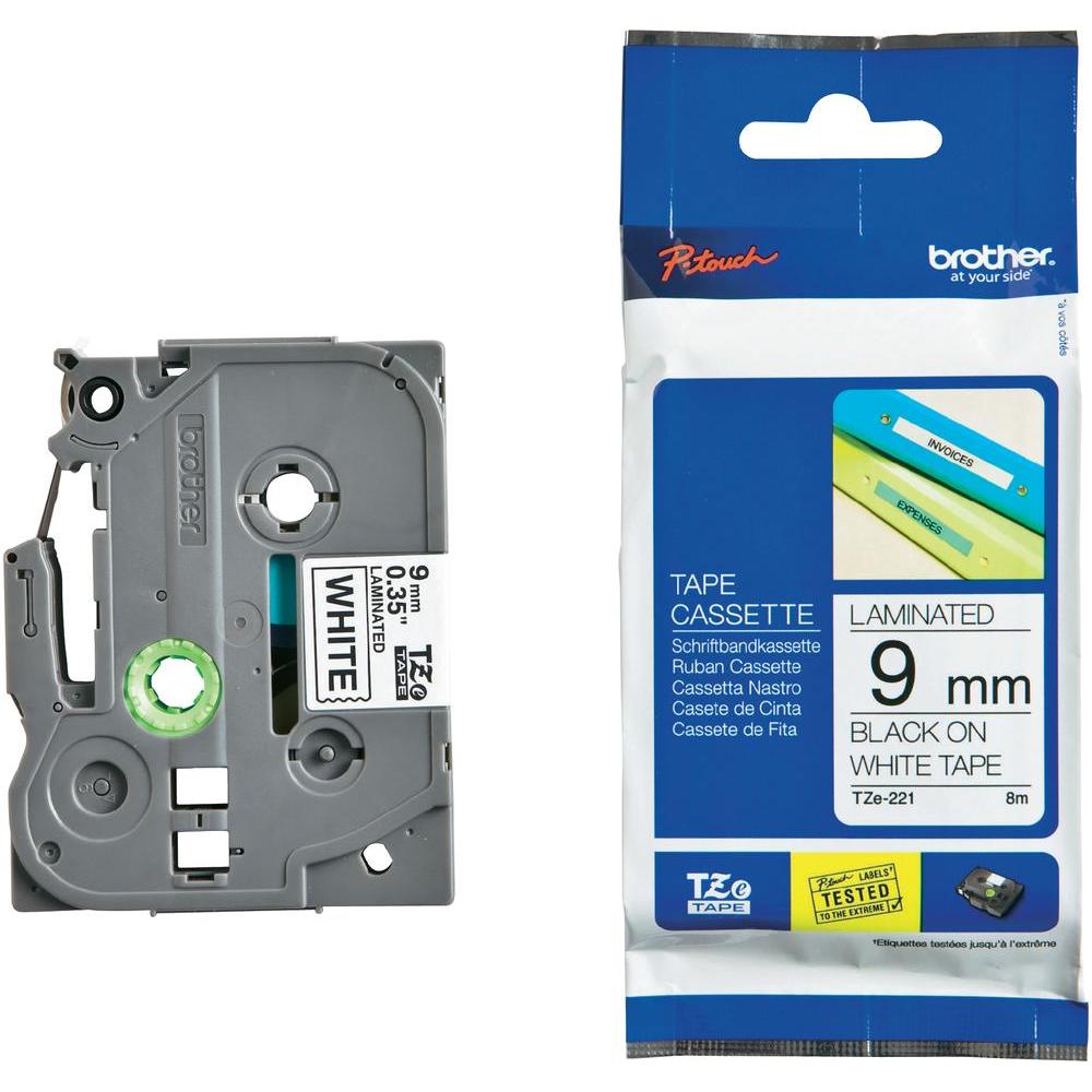 Kazeta Brother TZ-221, 9mm, bílá