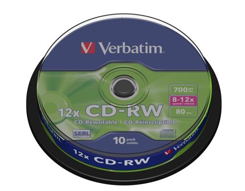 Médium Verbatim CD-RW 700MB 80mi