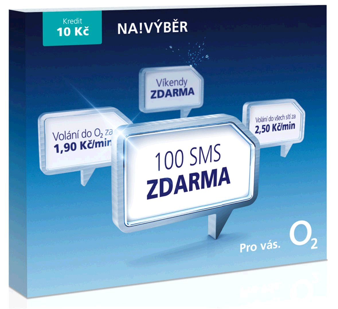 SIM karta O2 NA!VÝBĚR 100 SMS - 