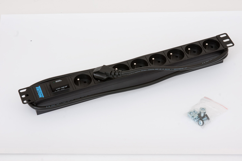 Rozvodný panel Triton 1U, 8x zás
