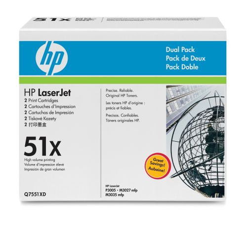 Toner HP Q7551XD DVOJBALENÍ čern