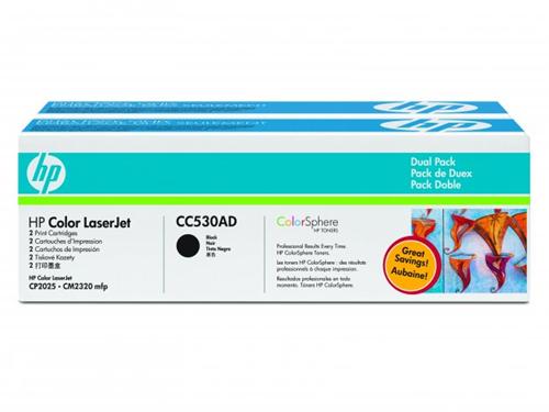 Toner HP CC530AD DVOJBALENÍ čern