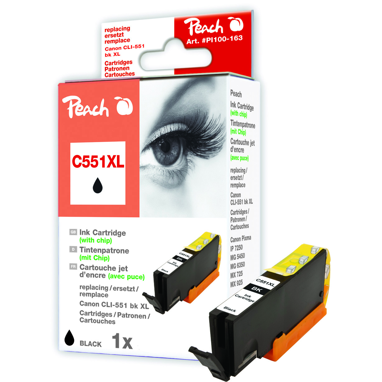 Atrament Peach CLI-551Bk XL komp