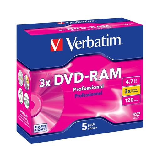 Médium Verbatim DVD-RAM 4,7GB 3x